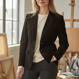 The Row Dark Brown Corduroy Blazer